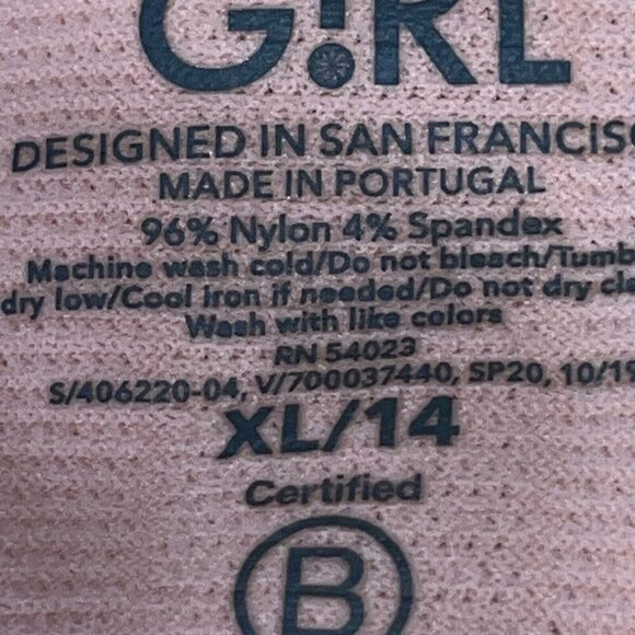 Athleta Girl Tank Top Girls Extra Large 14 Sleeveless Peach Racerback‎ Athletic - Picture 8 of 9